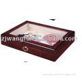 shiny painting wooden gift box with PVC window